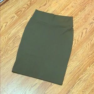 LuLaRoe Cassie Skirt, Green, Size M
